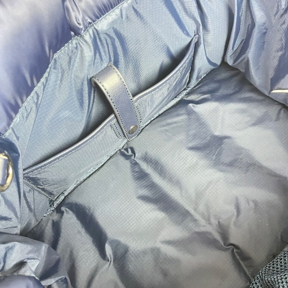 Sol And Selene Blue Quilted Puffer Large Tote Hand Bag - NO Shoulder Strap - Picture 9 of 10